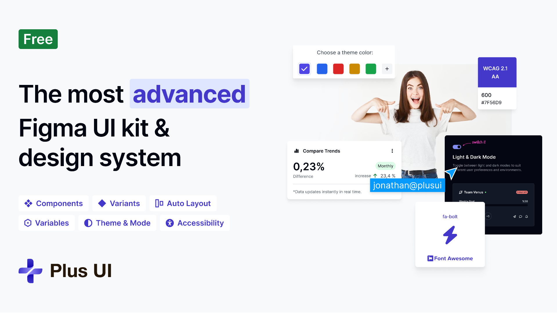 Plus UI - FREE Figma UI Kit and Design System | Figma screenshot