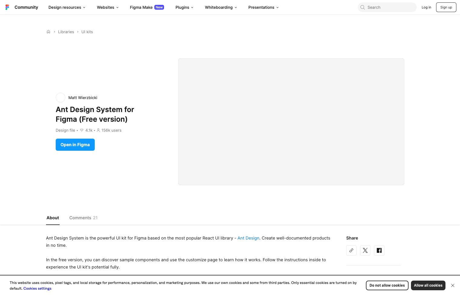 Ant Design System for Figma (Free version) screenshot