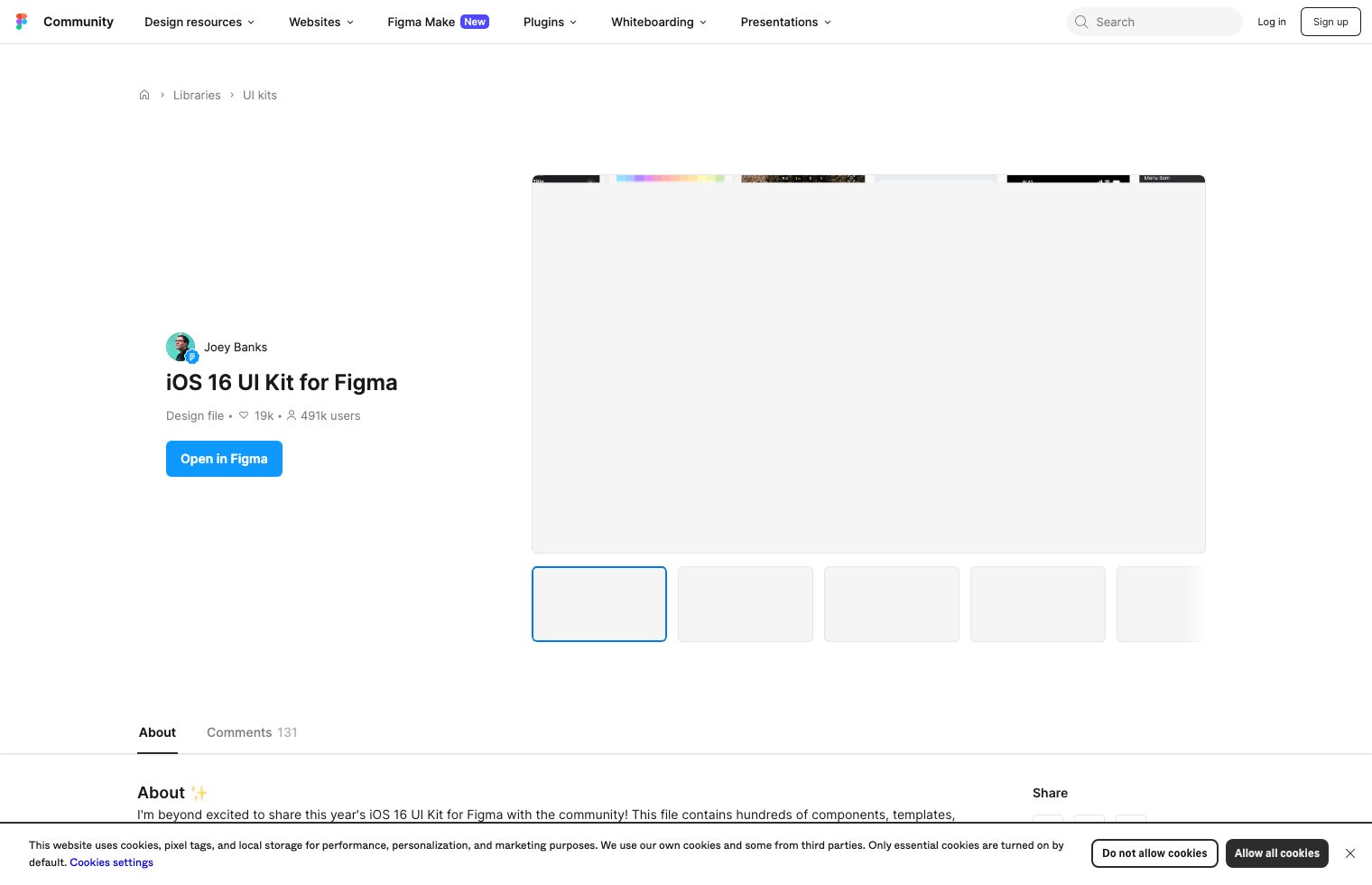 iOS 16 UI Kit for Figma screenshot