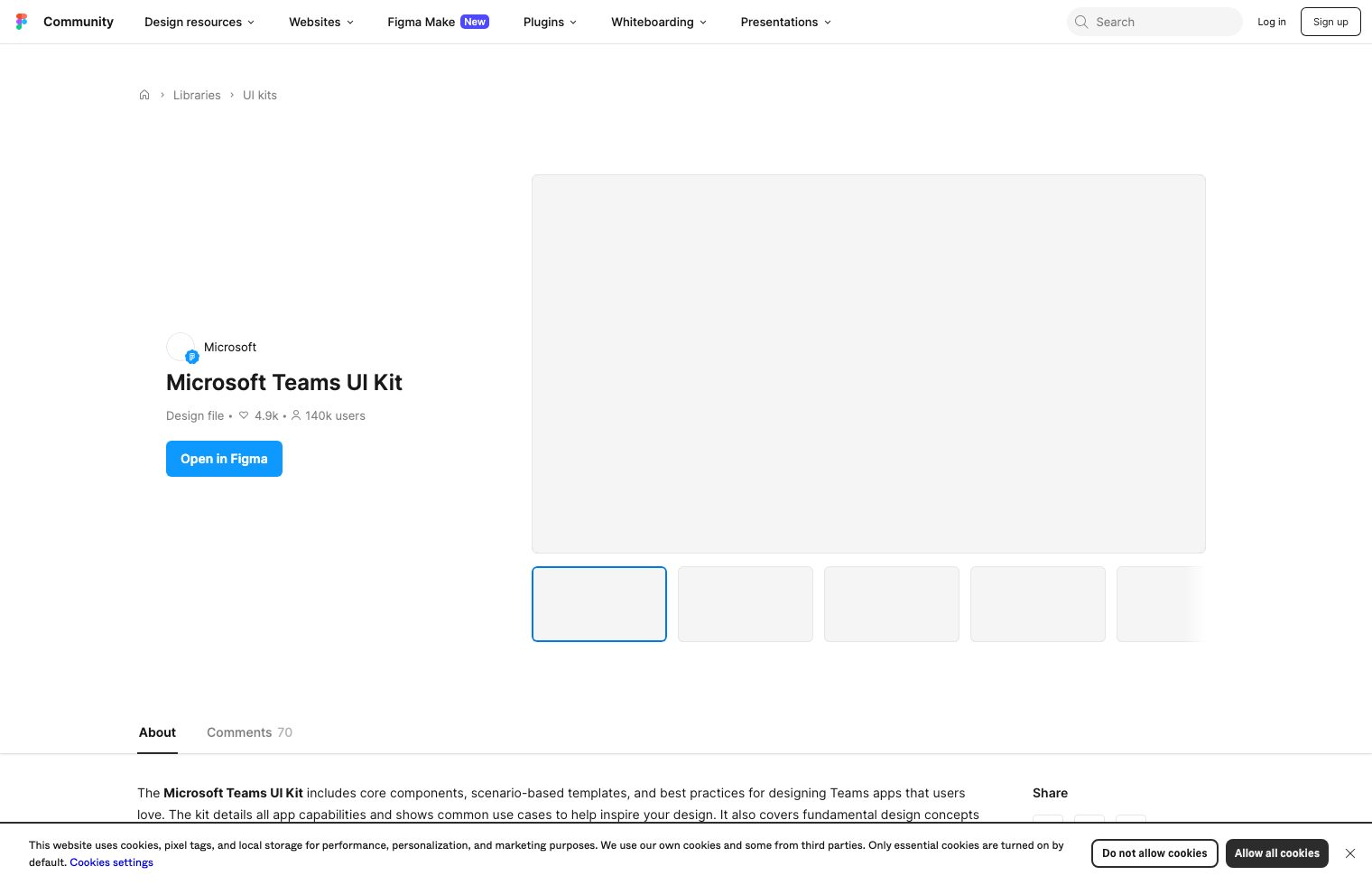 Microsoft Teams UI Kit screenshot
