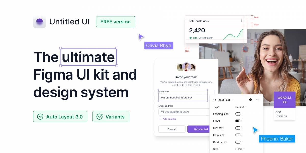 FREE Figma UI kit and design system – Untitled UI screenshot