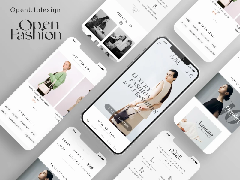 Open Fashion - Free eCommerce UI Kit for Figma screenshot