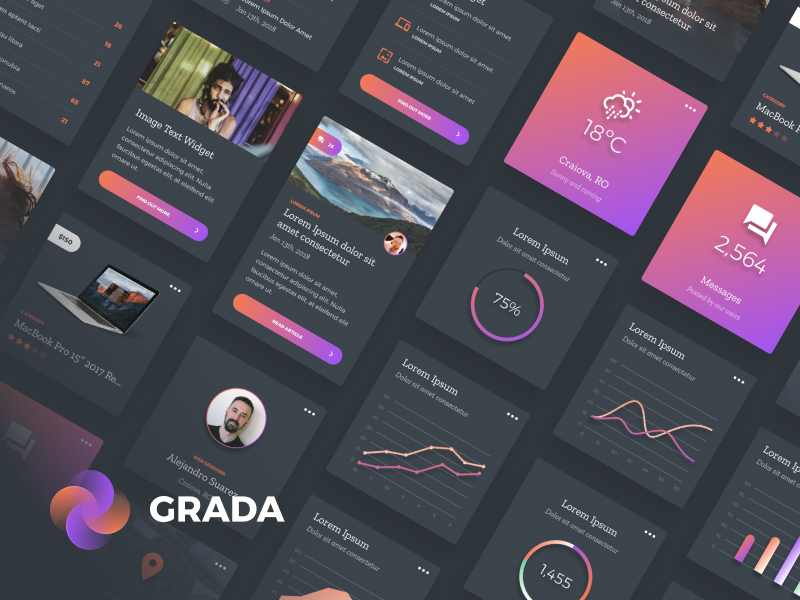 Grada - Free Figma UI Kit screenshot