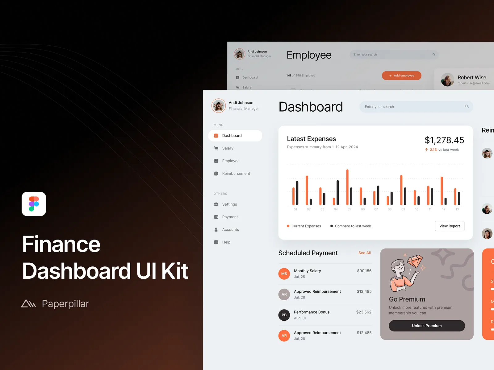 Free UI Kit - Dashboard Payroll screenshot