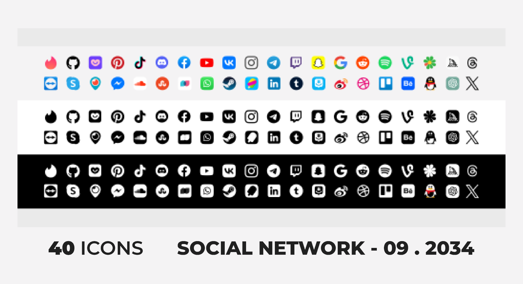 Social Network Icons 2023 screenshot