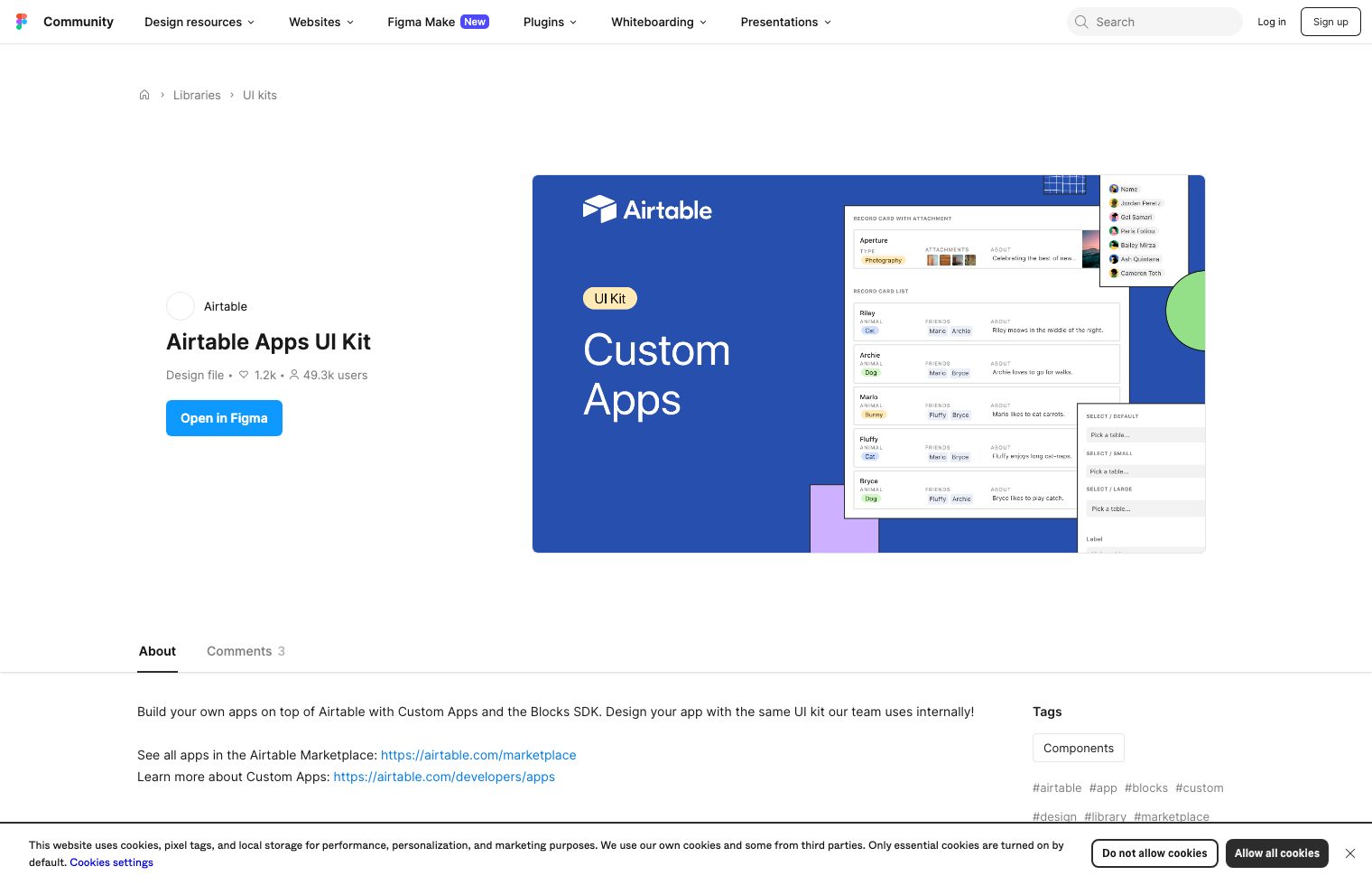 Airtable Apps UI Kit screenshot