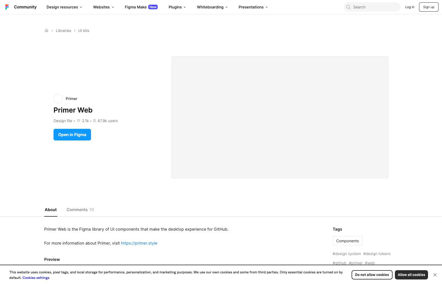 Primer Web screenshot