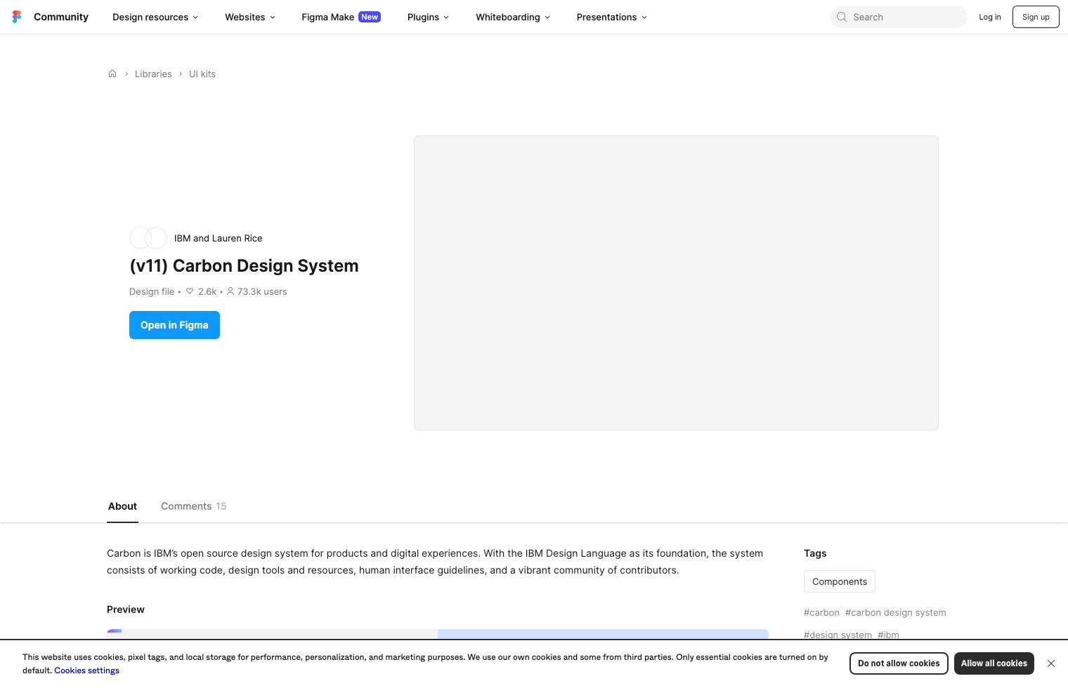 (v11) Carbon Design System screenshot