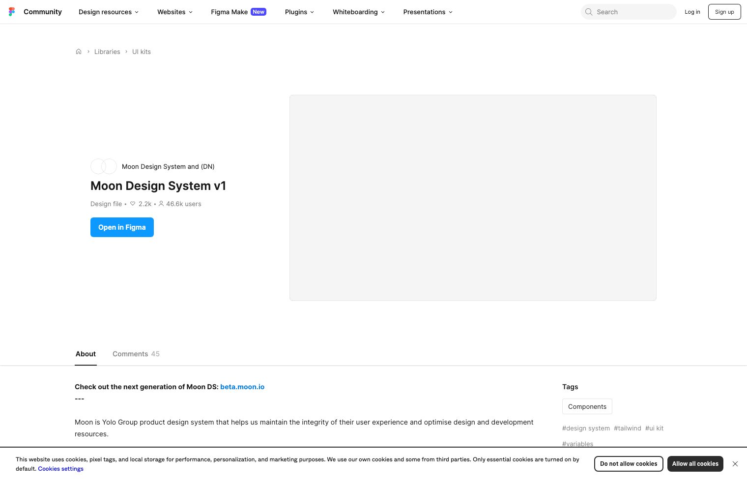 Moon Design System v1 screenshot
