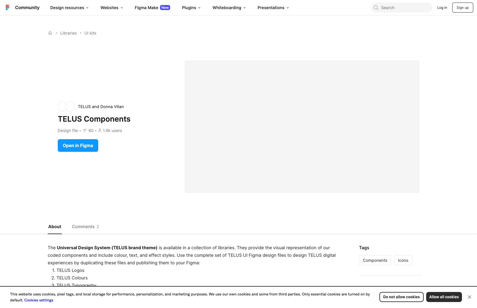 TELUS Components screenshot