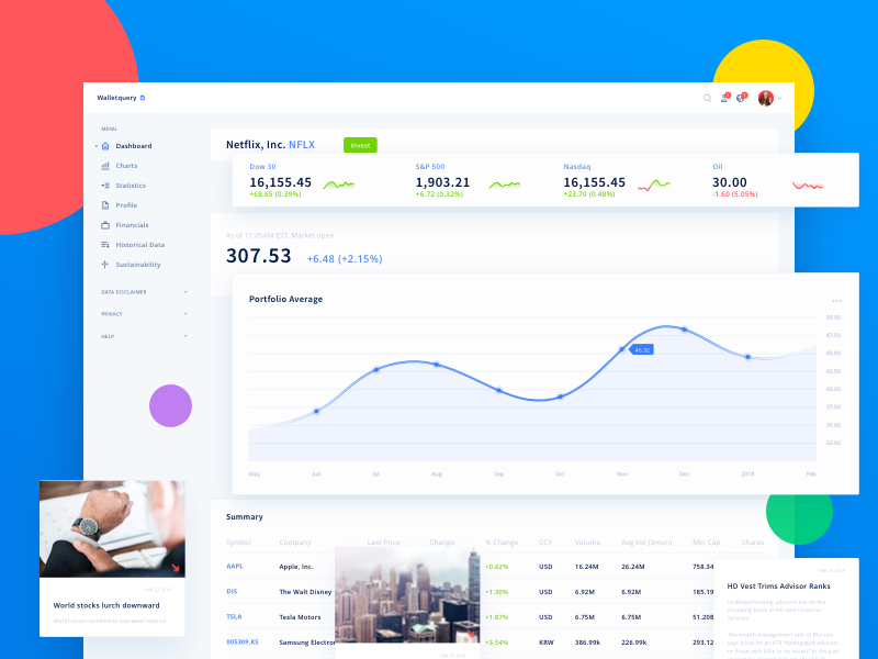 Walletquery Dashboard UI Kit screenshot