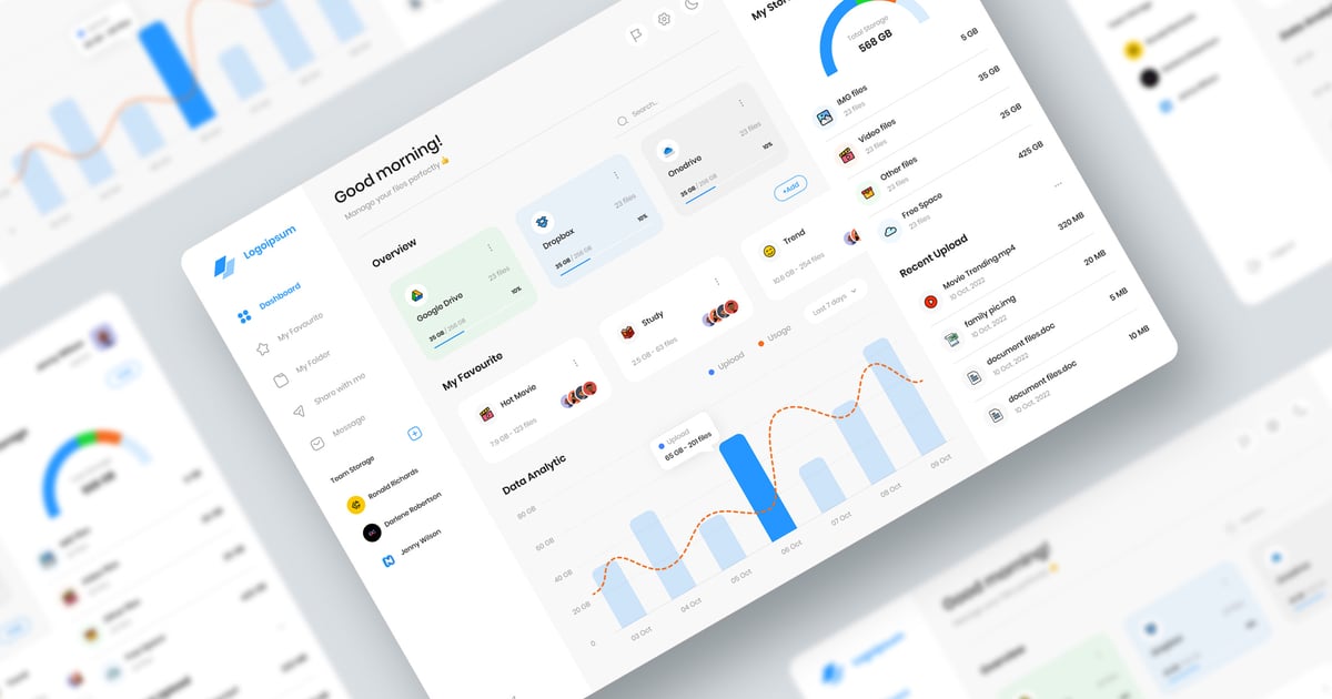 Storage Dashboard UI KIT Fig screenshot