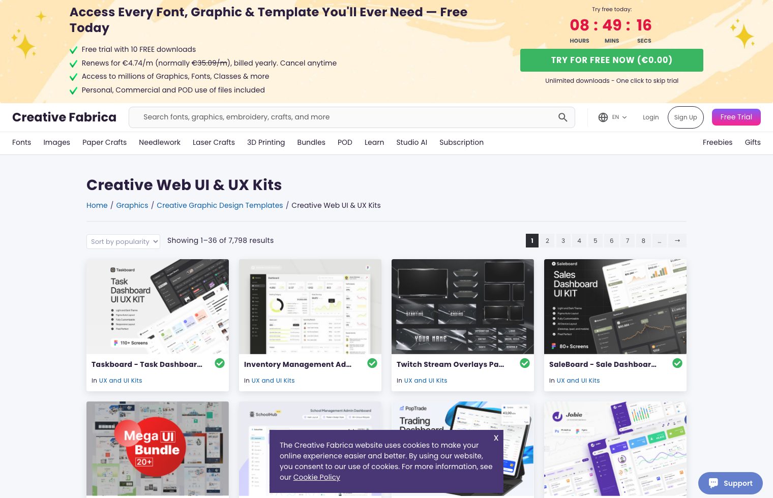 Creative Web UI & UX Kits screenshot