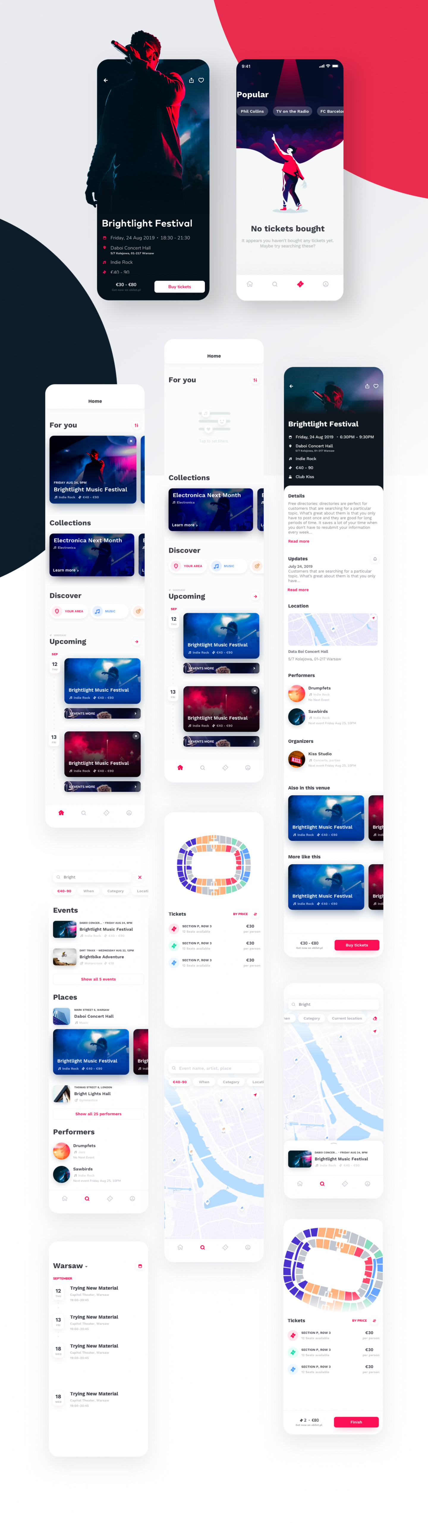 Ticketapp Figma and Sketch Template screenshot