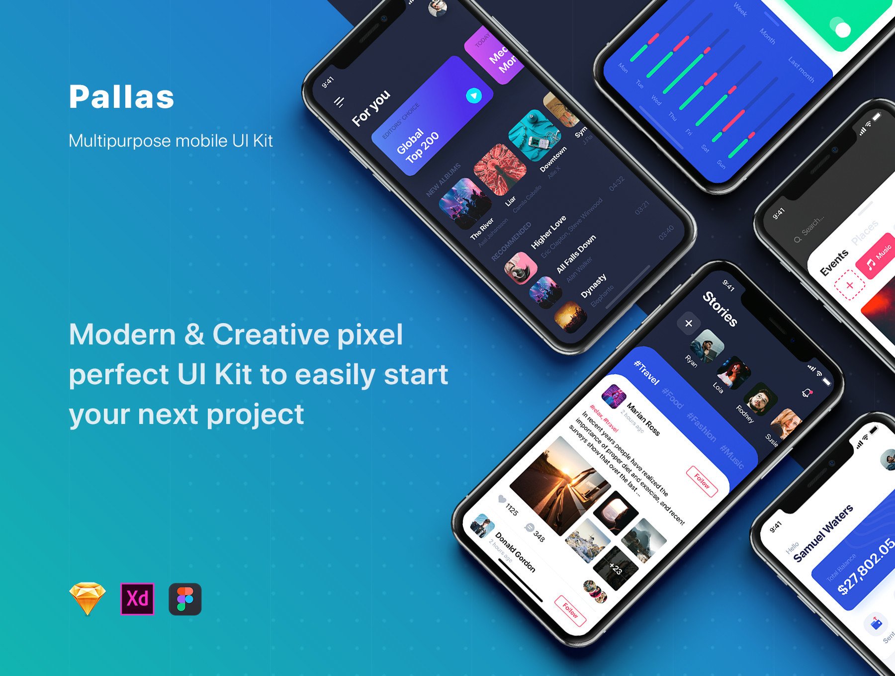 Pallas Mobile UI Kit screenshot