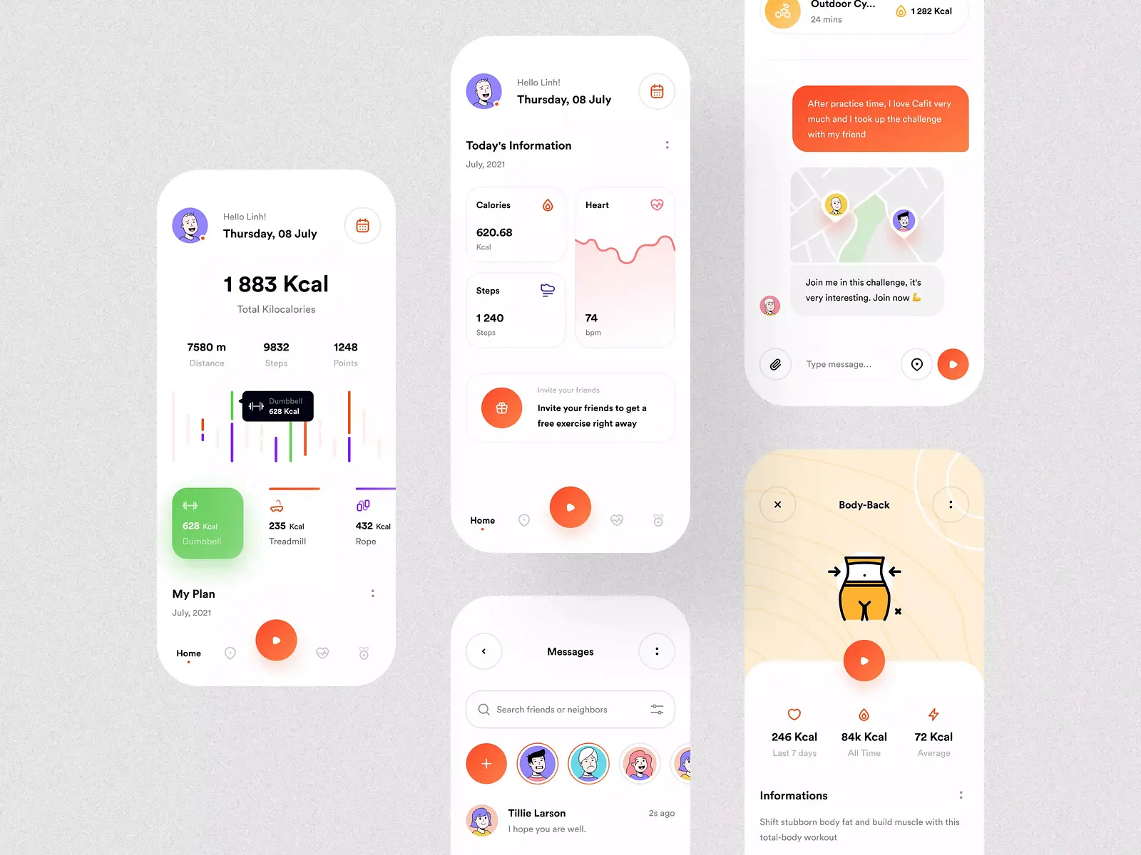 CaFit Fitness UI Kit (Community) screenshot