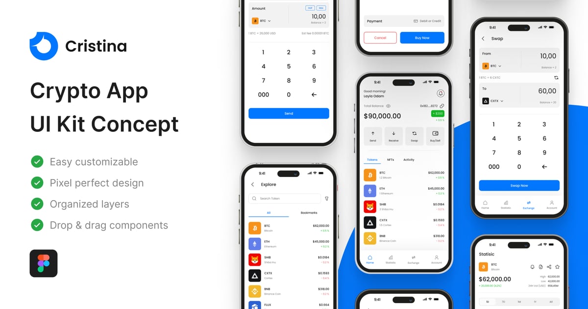Cristina - Crypto App UI Kit screenshot