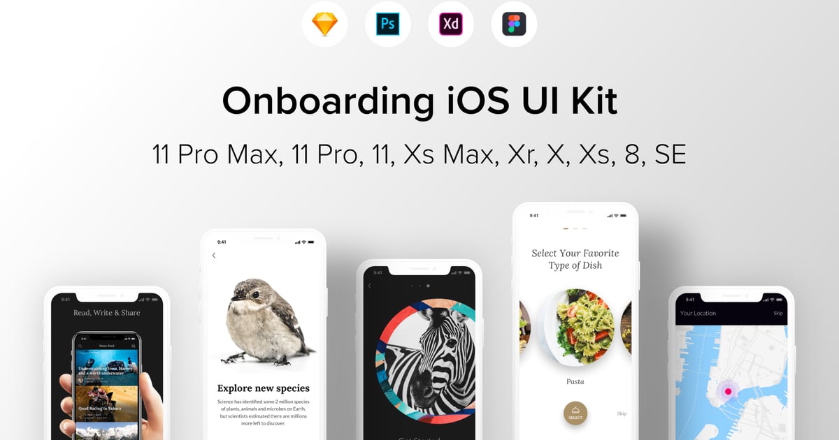 Onboarding iOS UI Kit screenshot
