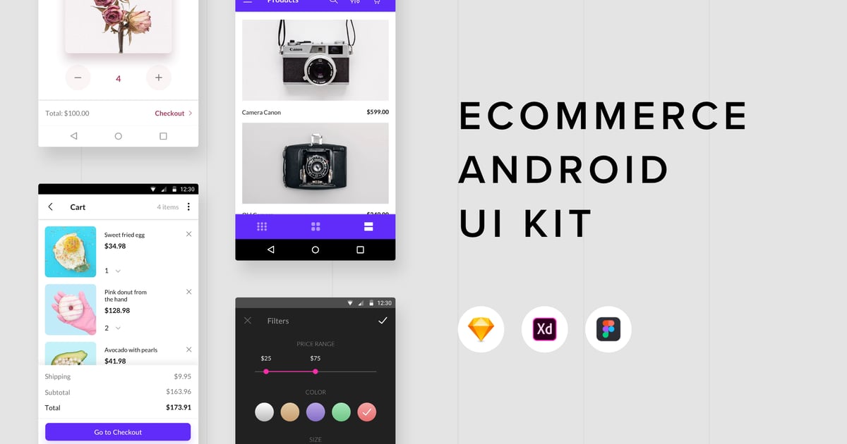 Ecommerce Android UI Kit screenshot