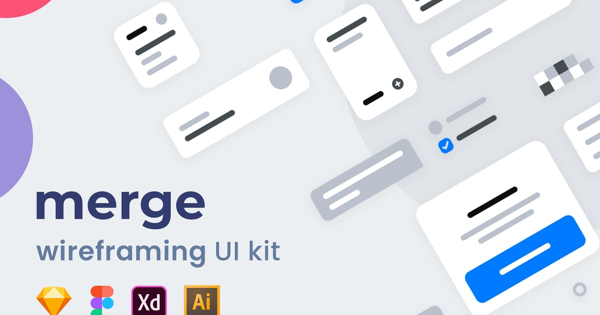 Merge Wireframing UI Kit screenshot