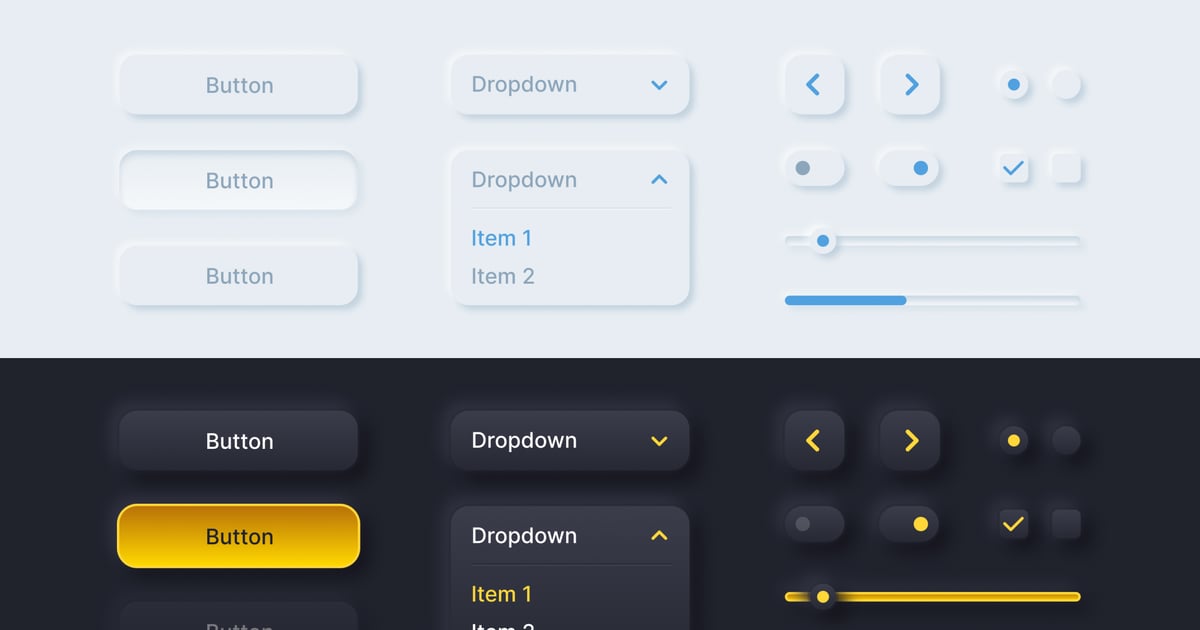 Neumorphism UI Kit screenshot