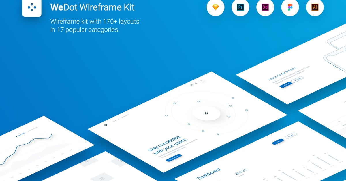 WeDot - Wireframe UI Kit screenshot